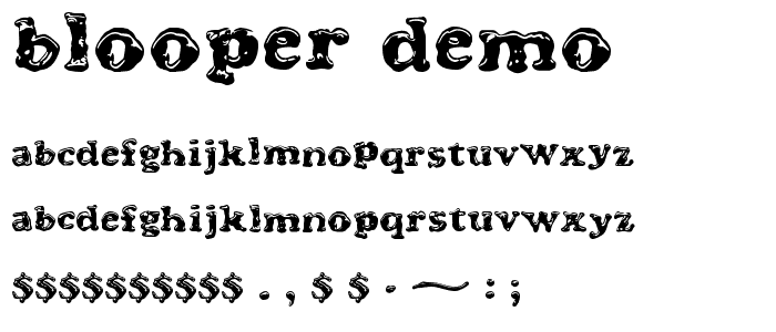 Blooper Demo font
